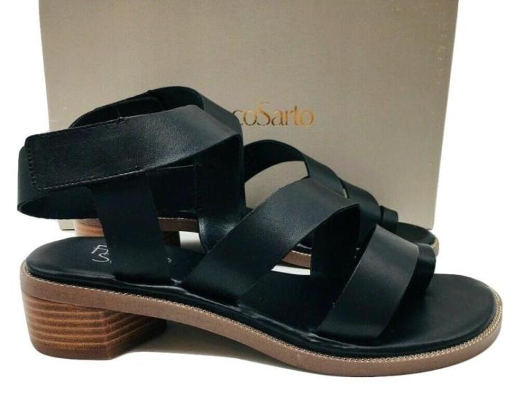 24 Pair Franco Sarto Women's Laritza Black Leather Sandal