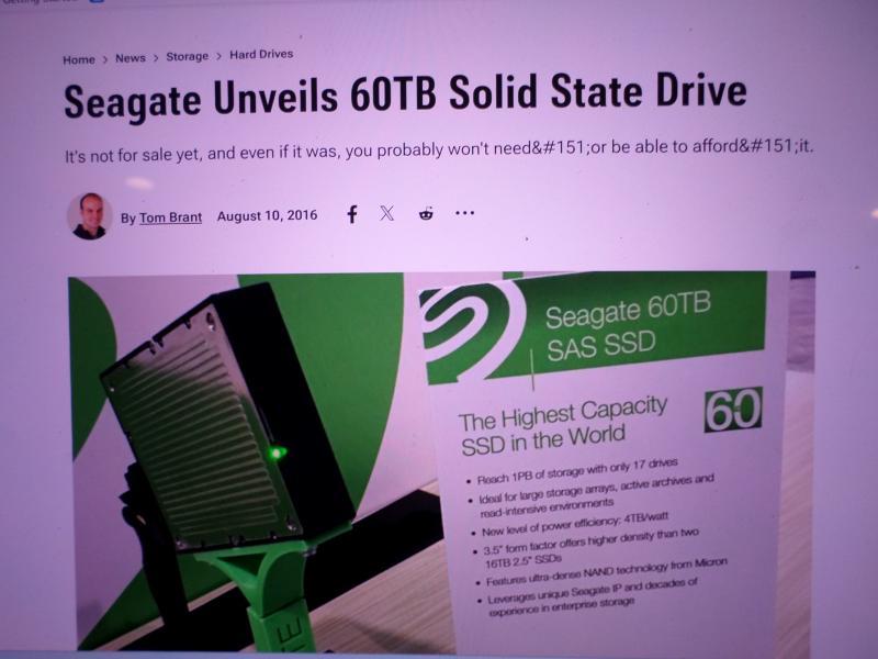 Artificial Intelligence 60TB Hard Drive Seagate Exos 4X60 RARE