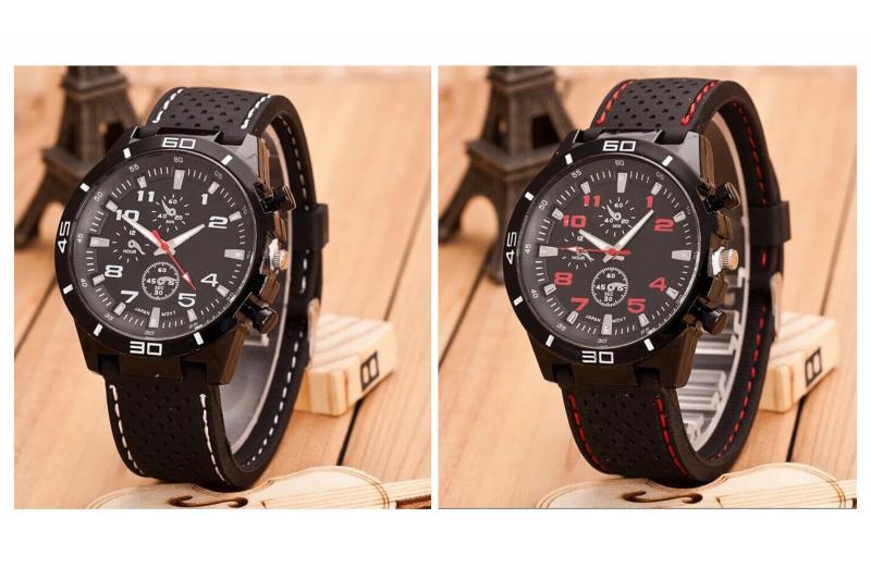 60X New Mens Quartz Watches Luxury Style Stainless Steel Racing Watch